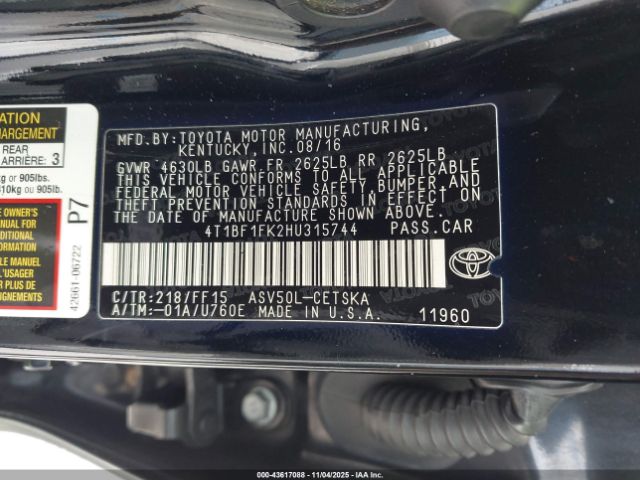 Toyota Camry Se Image 4