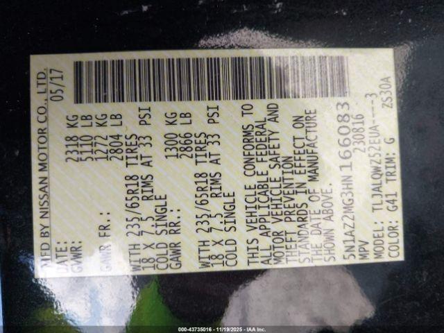 Nissan Murano Sv Image 17