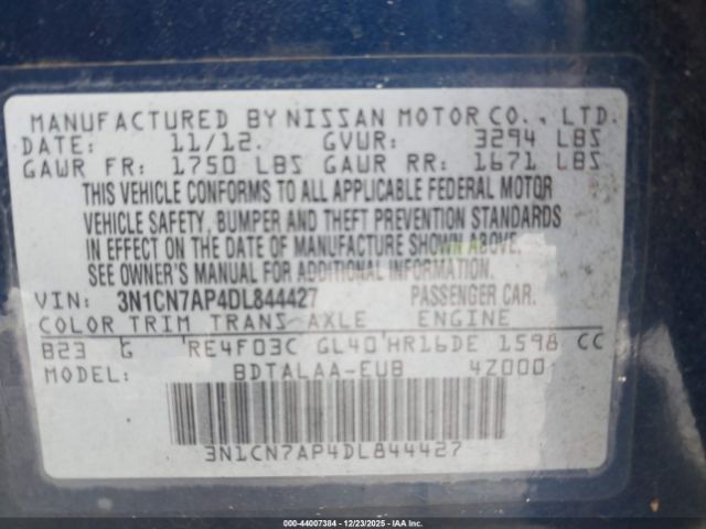 Nissan Versa 1.6 S Image 17