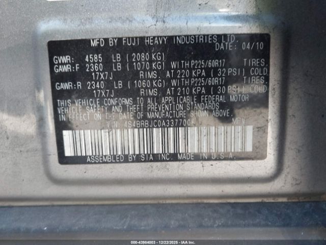 Subaru Outback 2.5i Limited Image 8